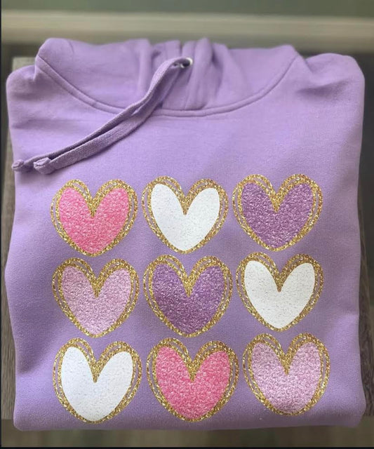 9 heart hoodie