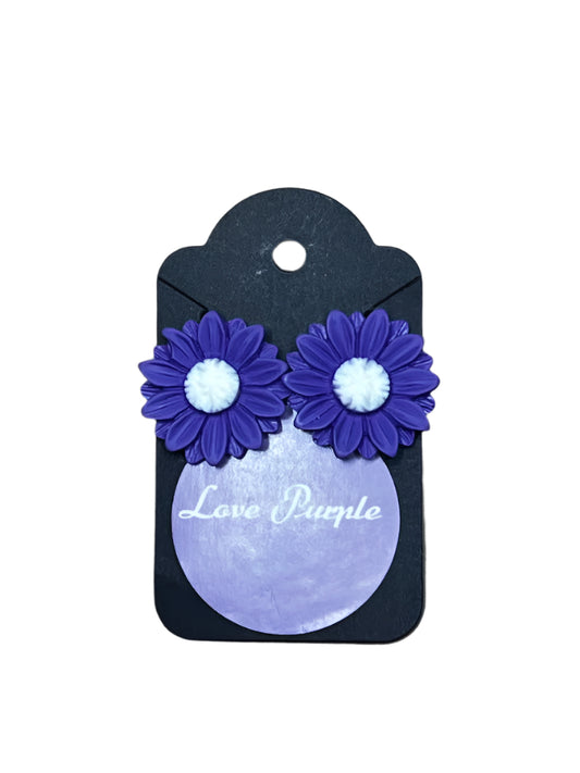 single purple sunflower