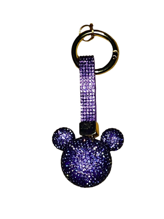 Purple micky mouse keychain